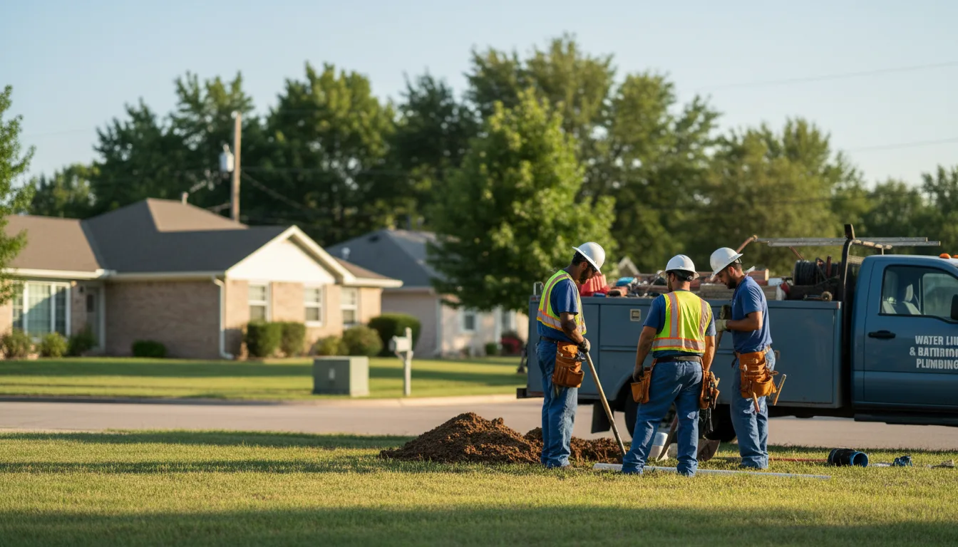 Residential water line and bathroom plumbing service in Gloster, LA